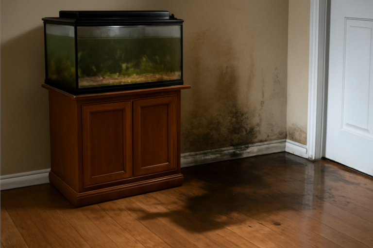 Aquarium Leak Water Removal