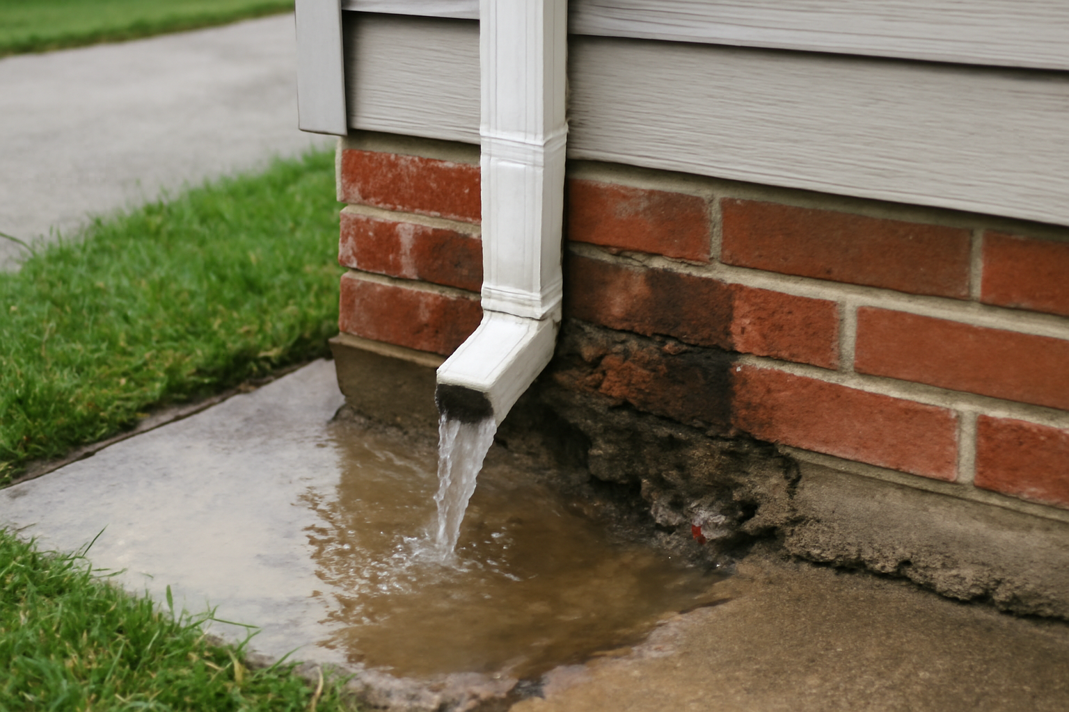 Downspout Failure Water Removal in Keller, TX