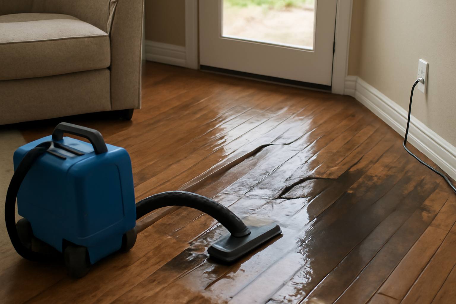 Hardwood Floor Water Extraction in Keller, TX