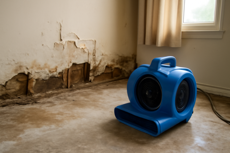 High-Velocity Air Mover Drying