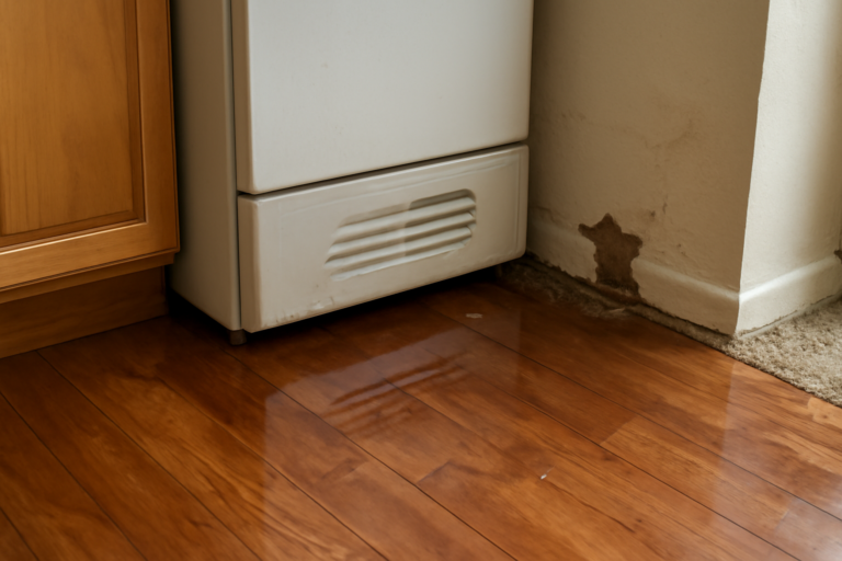 Ice Maker Line Leak Water Removal