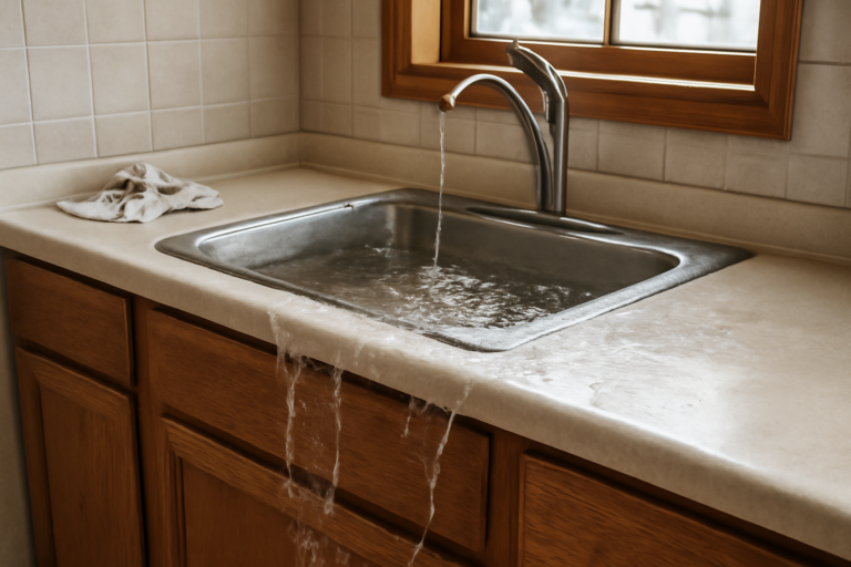 Sink Overflow Water Removal
