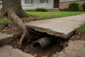 Tree Root Pipe Damage Water Removal